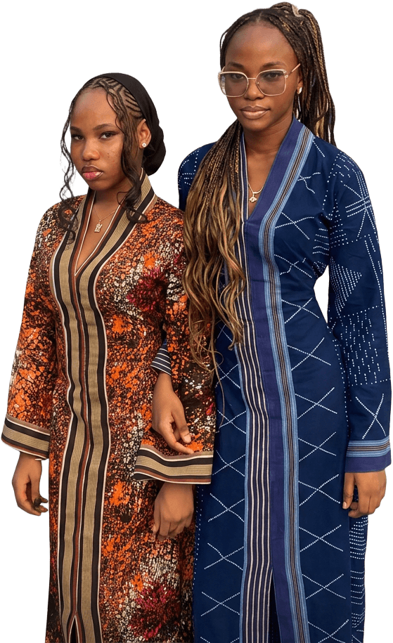 Zayelle Luxe Weave — two models wearing the collection
